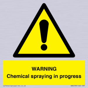WARNING Chemical spraying in progress